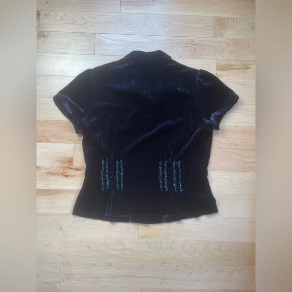 Holt Renfrew  vintage velvet top, size 12 - Picture 2 of 2